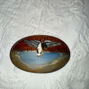 Handcrafted wooden painted belt buckle- 4 inch